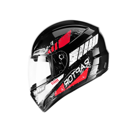 Capacete FLY F9 Raptor - Preto e Vermelho
