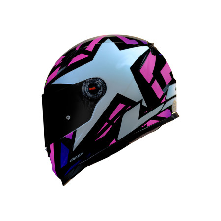 Capacete LS2 Classic FF358 Starwar - Preto e Rosa