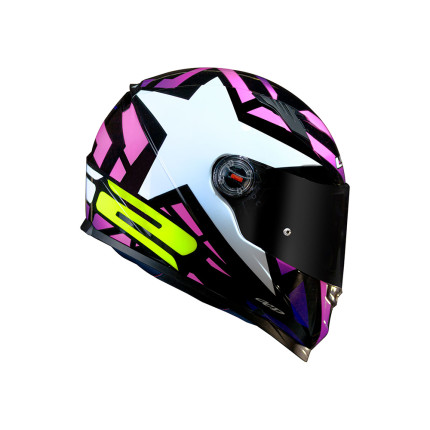 Capacete LS2 Classic FF358 Starwar - Preto e Rosa