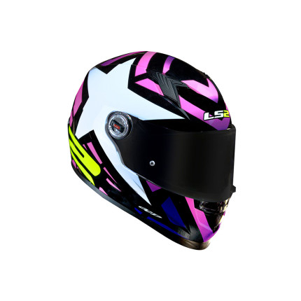 Capacete LS2 Classic FF358 Starwar - Preto e Rosa