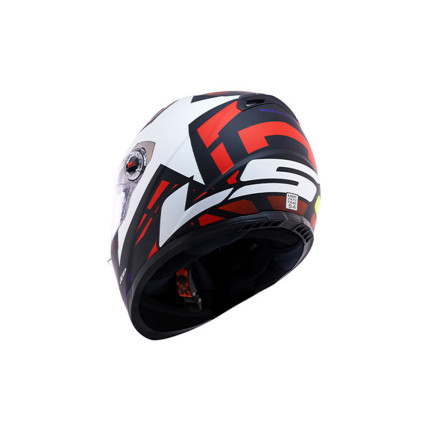 Capacete LS2 Classic FF358 Starwar - Branco Fosco e Vermelho