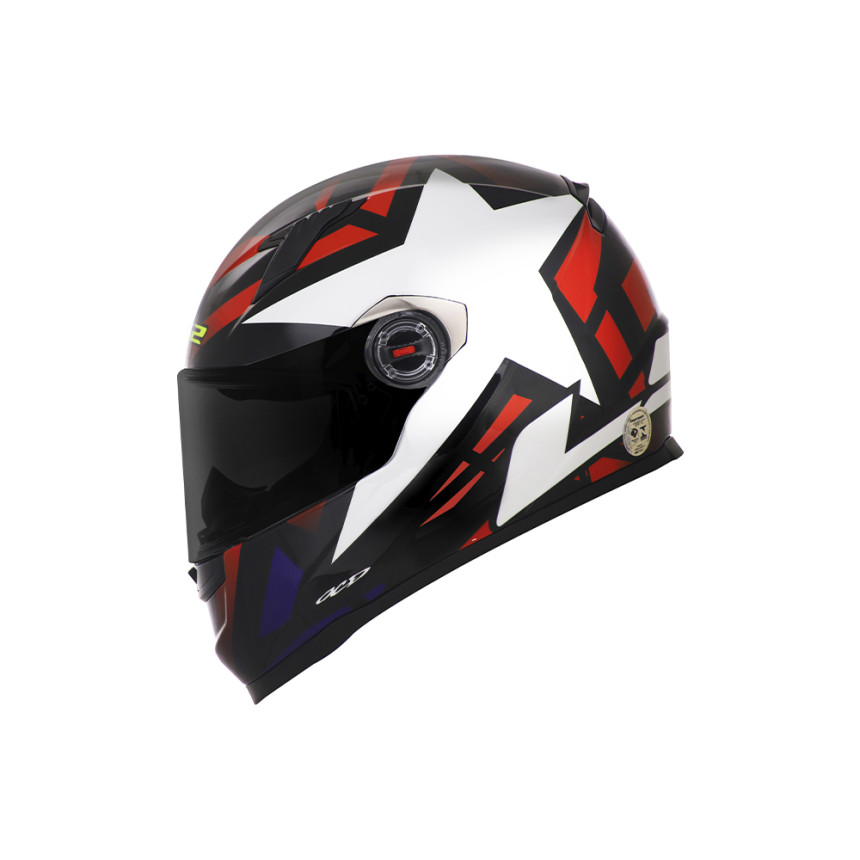 Capacete LS2 Classic FF358 Starwar - Branco e Vermelho