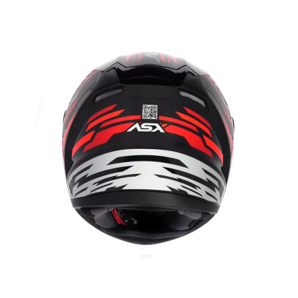Capacete ASX City Arrow - Preto / Vermelho / Branco