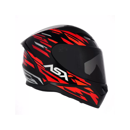 Capacete ASX City Arrow - Preto / Vermelho / Branco