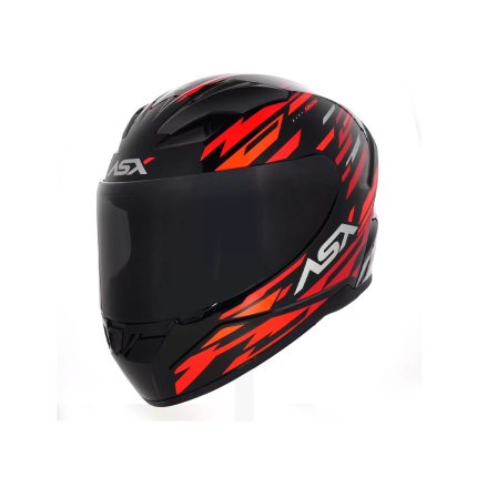 Capacete ASX City Arrow - Preto / Vermelho / Branco