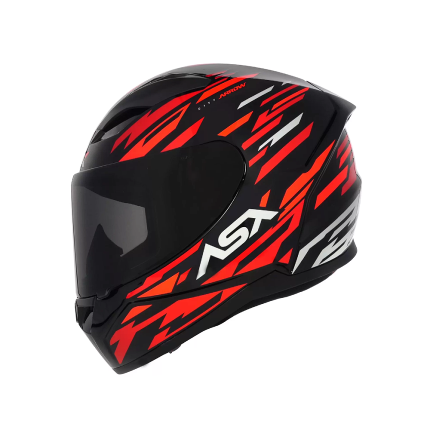 Capacete ASX City Arrow - Preto / Vermelho / Branco