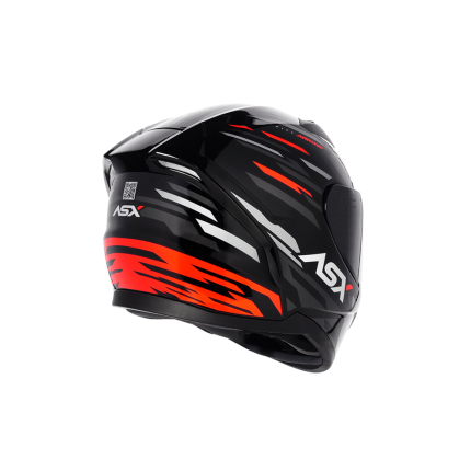 Capacete ASX City Arrow - Preto / Grafite / Vermelho