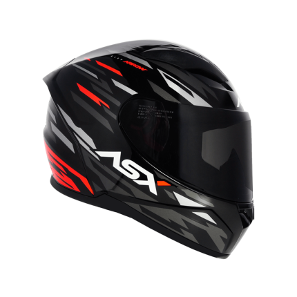 Capacete ASX City Arrow - Preto / Grafite / Vermelho