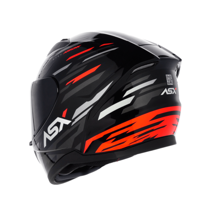 Capacete ASX City Arrow - Preto / Grafite / Vermelho