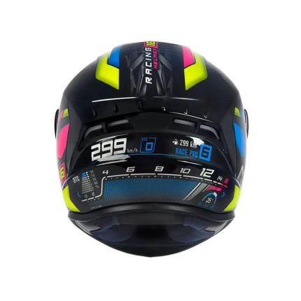 Capacete ASX Draken Marianny Réplica - Preto / Amarelo / Azul