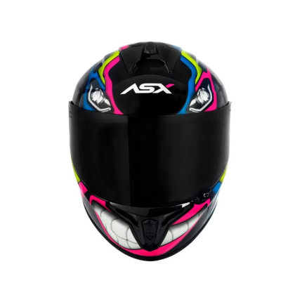Capacete ASX Draken Marianny Réplica - Preto / Amarelo / Azul