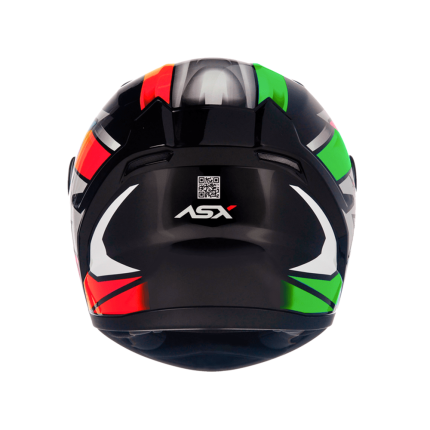 Capacete ASX City Start - Preto / Vermelho / Verde