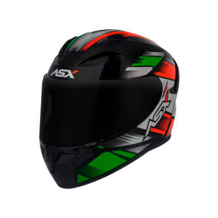 Capacete ASX City Start - Preto / Vermelho / Verde