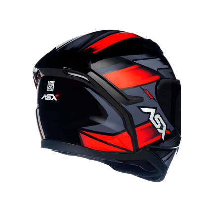 Capacete ASX City Start - Preto / Vermelho / Cinza