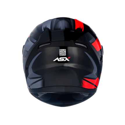 Capacete ASX City Start - Preto / Vermelho / Cinza