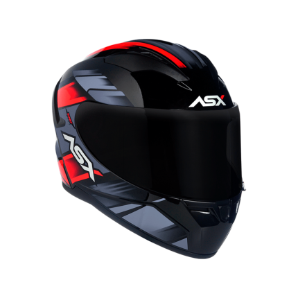 Capacete ASX City Start - Preto / Vermelho / Cinza