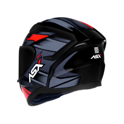 Capacete ASX City Start - Preto / Vermelho / Cinza