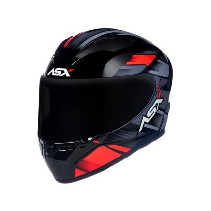 Capacete ASX City Start - Preto / Vermelho / Cinza