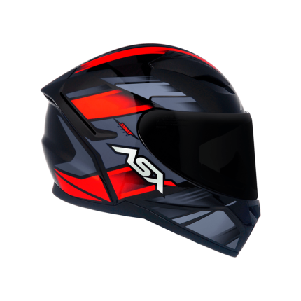 Capacete ASX City Start - Preto / Vermelho / Cinza