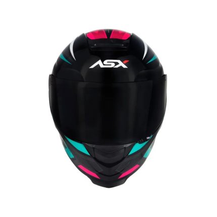 Capacete Asx Eagle Street - Preto / Tiffany / Rosa