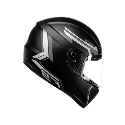 Capacete FLY F9 HG Hans - Preto Fosco e Grafite