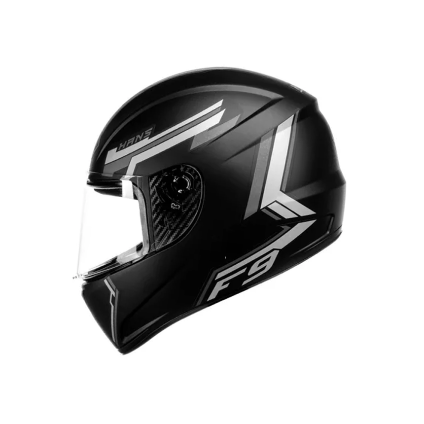 Capacete FLY F9 HG Hans - Preto Fosco e Grafite