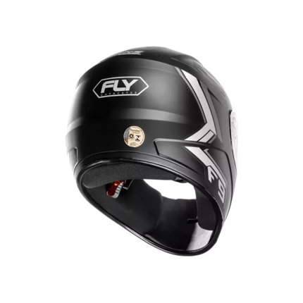 Capacete FLY F9 HG Hans - Preto Fosco e Grafite