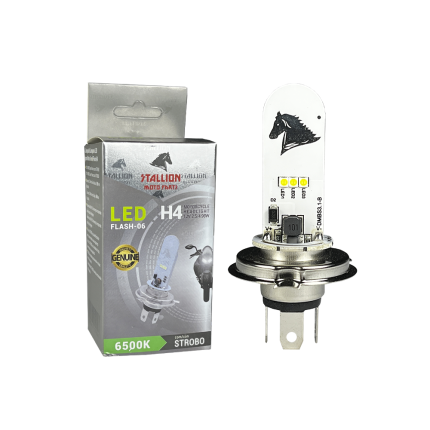 Lâmpada Farol H4 Led FLASH-06 Strobo 6500K Stallion