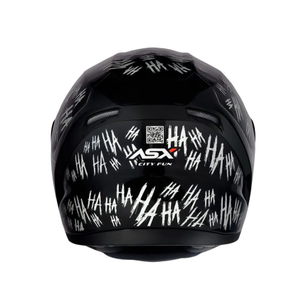 Capacete ASX City Fun - Preto e Branco