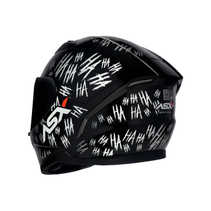 Capacete ASX City Fun - Preto e Branco