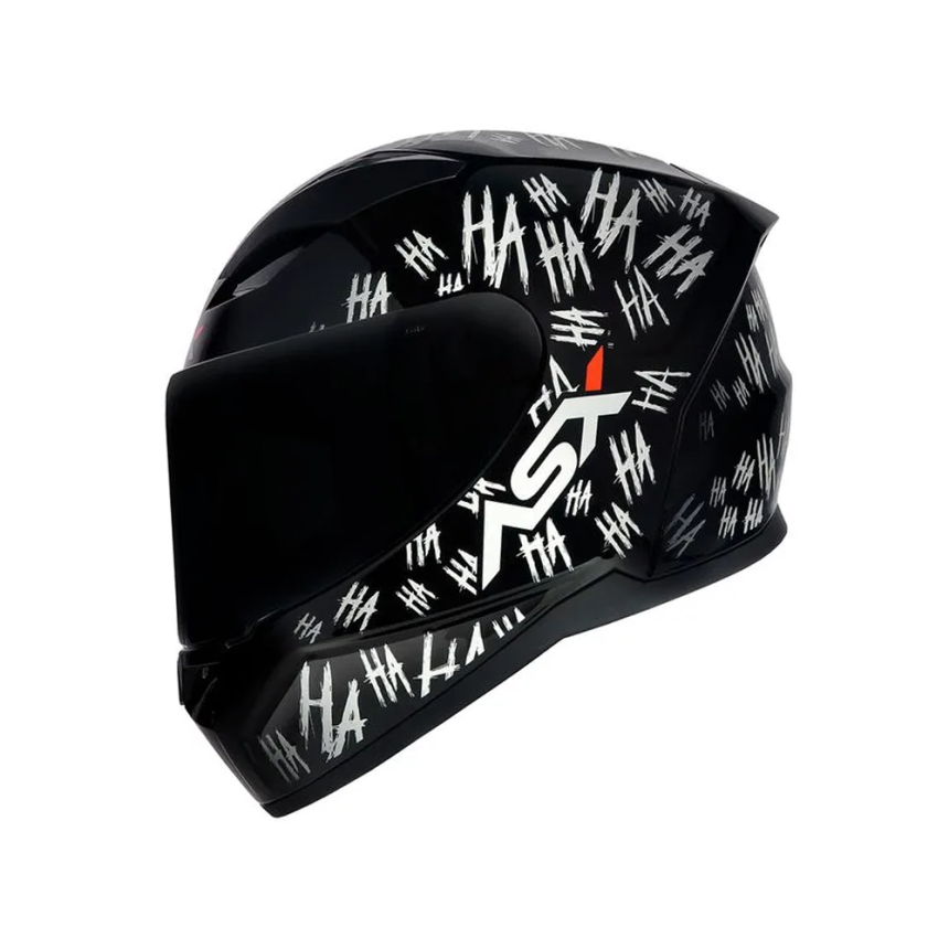 Capacete ASX City Fun - Preto e Branco