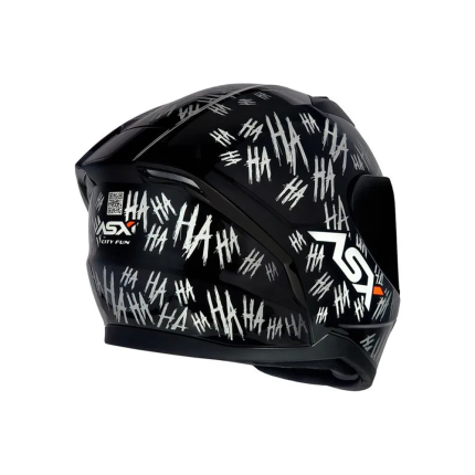 Capacete ASX City Fun - Preto e Branco