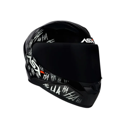 Capacete ASX City Fun - Preto e Branco