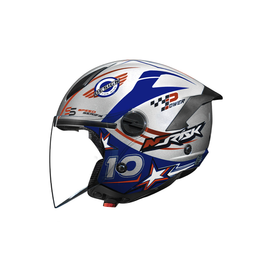 Capacete Norisk Neo Galaxy - Prata e Azul