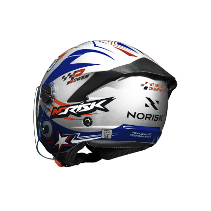 Capacete Norisk Neo Galaxy - Prata e Azul