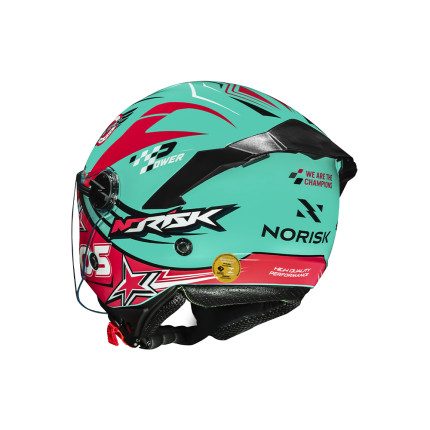 Capacete Norisk Neo Galaxy - Azul e Rosa
