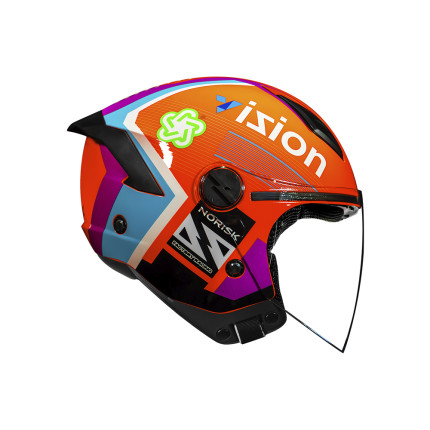Capacete Norisk Neo Vizion - Laranja e Azul