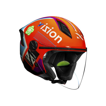 Capacete Norisk Neo Vizion - Laranja e Azul