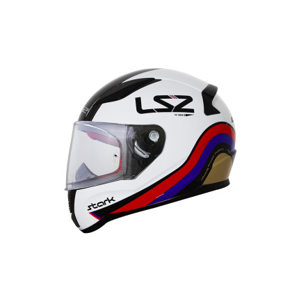Capacete LS2 FF353 Stark - Branco / Vermelho / Azul