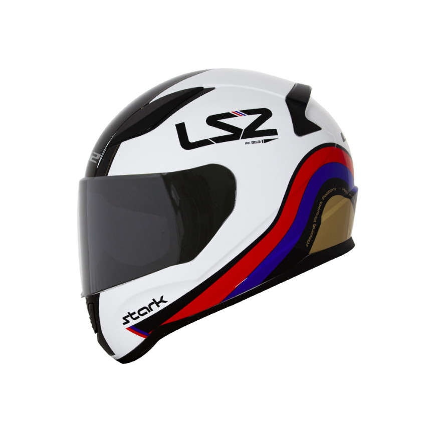 Capacete LS2 FF353 Stark - Branco / Vermelho / Azul
