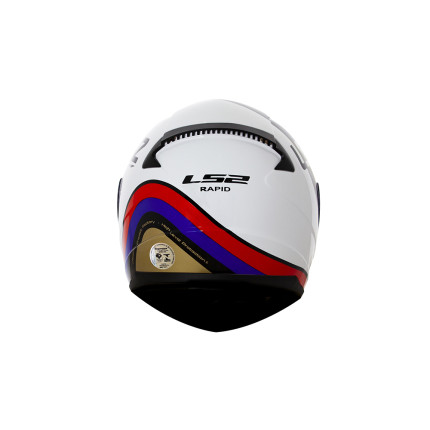 Capacete LS2 FF353 Stark - Branco / Vermelho / Azul