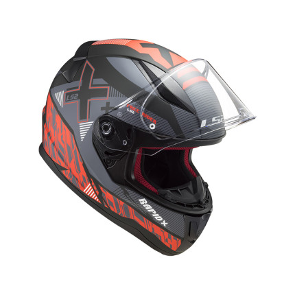 Capacete LS2 Rapid FF353 Xtreet - Preto Fosco e Vermelho