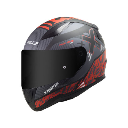 Capacete LS2 Rapid FF353 Xtreet - Preto Fosco e Vermelho