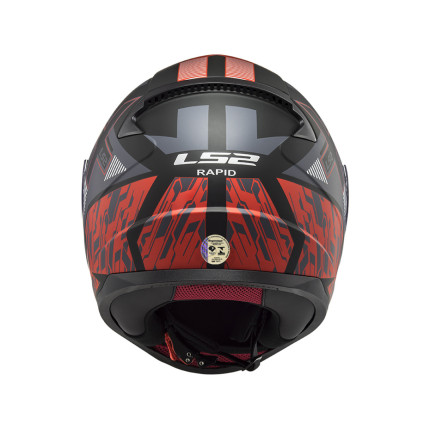 Capacete LS2 Rapid FF353 Xtreet - Preto Fosco e Vermelho