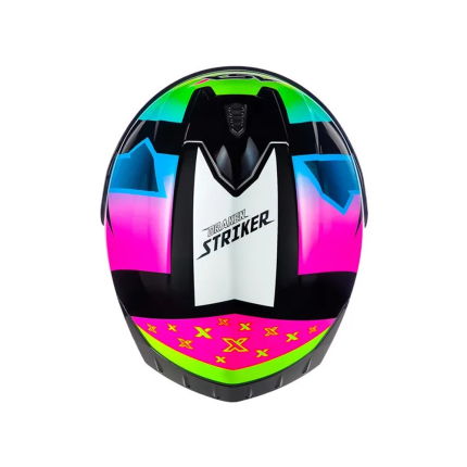Capacete ASX Draken Striker - Preto / Amarelo / Rosa
