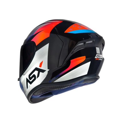 Capacete ASX Draken Striker - Preto / Azul / Vermelho