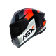 Capacete ASX Draken Striker - Preto / Grafite / Vermelho Fosco