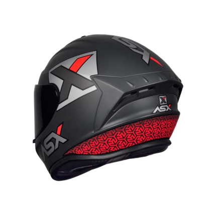 Capacete Asx Draken Concept - Cinza / Prata / Vermelho