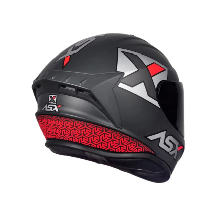 Capacete Asx Draken Concept - Cinza / Prata / Vermelho