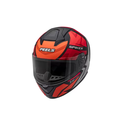 Capacete Peels Spike II 1 ST - Preto Fosco e Vermelho